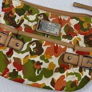 Relic Brand Floral Canvas & Faux Leather Hobo Bag Shoulder Bag Purse